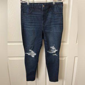 American Eagle Outfitters Dark Blue High Rise Jeans